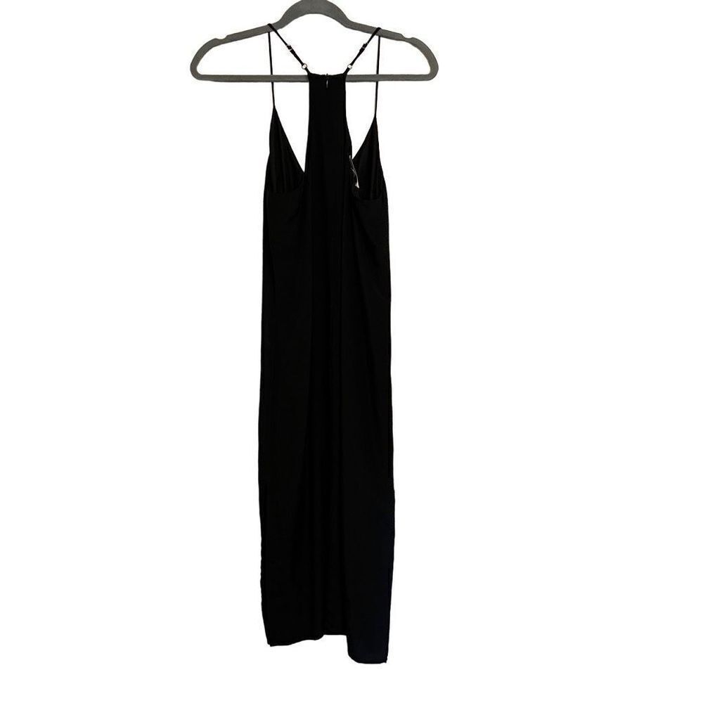 Lavender Brown Silk Black Slip Dress Size Small